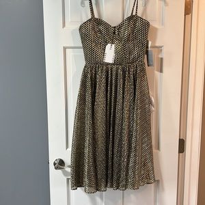 Dress the Population Rachael dress gold and black size medium